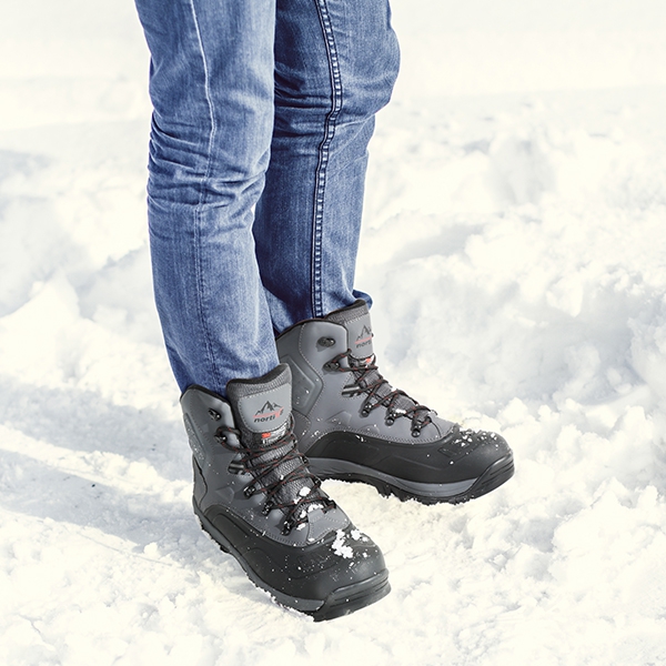 Men's Warm Waterproof Snow Boots - GREY - 3